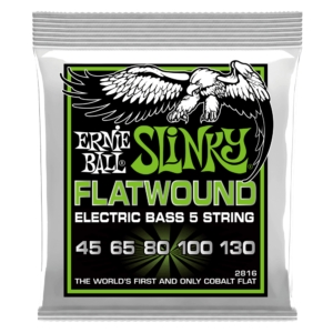 Ernie Ball 2816EB Regular Slinky Flatwound 45-130 5 String Bass