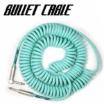 Bullet BC-30CCSEA 30ft Coil Cable w/Straight/Angled Connectors-Seafoam Green