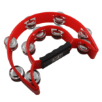 Granite Percussion GP-TAMB2R Half-Moon Shape Tambourine (Red)