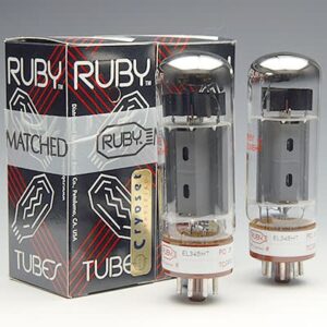 Ruby EL34BHT-2 HI-Plate Current Duet Matched Tubes