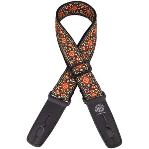 Lock-It 'Chestnut Bay' LIS-063-CB 2" Retro Locking Guitar Strap