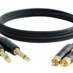 Digiflex HE-2R/2P-3  3ft 2-RCA to 2-1/4"TS Cables