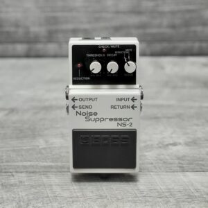 Boss NS-2 Noise Suppressor (NN)-eliminates unwanted noise and hum without altering an instrument's natural tone. It's the perfect pedal to quiet down any pedalboard or effects setup.