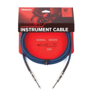 D'Addario PW-BG-15BU Planet Waves 15ft Instrument Cable Braided-Blue