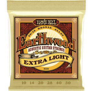 Ernie Ball 2006EB Earthwood 80/20 Bronze Extra Light 10-50 Acoustic Strings