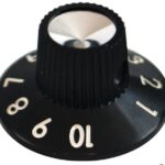 P-K314 Knob - Black 1-10, Skirted, Set Screw