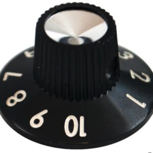 P-K314 Knob - Black 1-10, Skirted, Set Screw