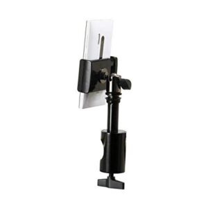 On-Stage TCM1901 Grip-On universal mount for smart phone/tablet. Includes three adjustable mounts designed to fit a range of smart phones/tablets sized from 2.5" to 7.75" wide. Ball joint provides 360° tilt and rotation.Includes clamp for tubing
