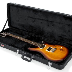Gator GWE-ELEC-WIDE Electric Guitar Case for PRS/Wide body guitars-Ultra-durable plywood coated in black Tolex PVC forms a moisture-resistant, impact-resistant outer barrier while plush fabric lining keeps your wide body guitar snug.