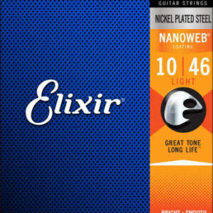 Elixir 12052  Nanoweb Nickel Plated Steel Super Light 10-46 Electric Strings