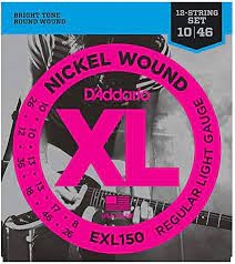 D'Addario EXL150  XL Regular Light Electric 12-String Set