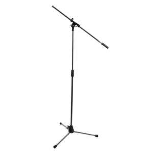 On-Stage MS7701C Teleboom Microphone Stand W/Telescoping Boom- Chrome With Fixed Boom