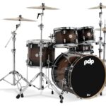 Pacific Drums and Percussion PDCMX2215WC Concept Maple Exotic 5-Piece Shell Pack Charcoal Burst Over Walnut