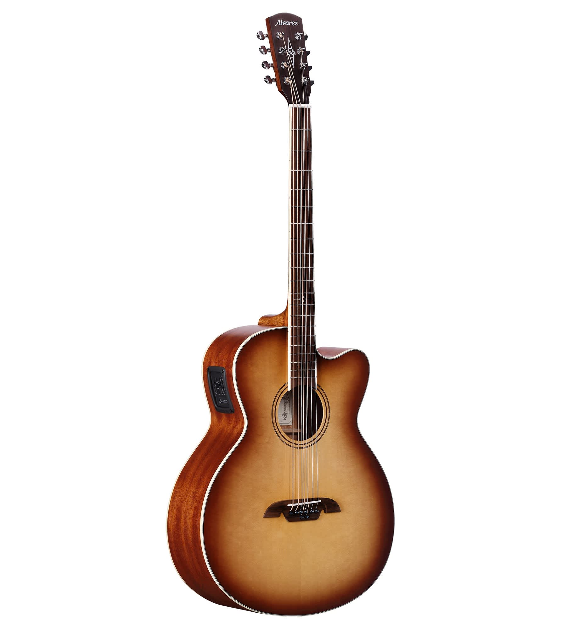 Alvarez ABT60CE-8SHB  8-String Baritone Cutaway  Acoustic/Electric Guitar-Shadowburst