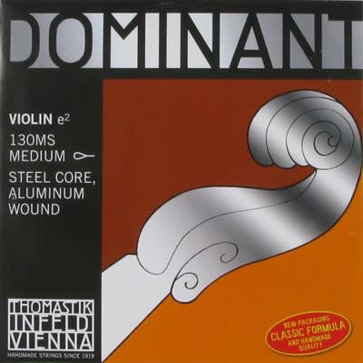 Thomastik-Infeld 130MS Dominant Violin e2 String, Medium, Steel Core