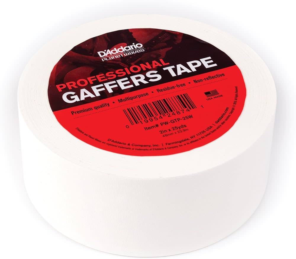D'Addario Planet Waves PW-GTP-25W Gaffers Tape 2" X 25yds-White