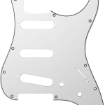Stratocaster Style Pick Guard 3-Ply White/Black/White