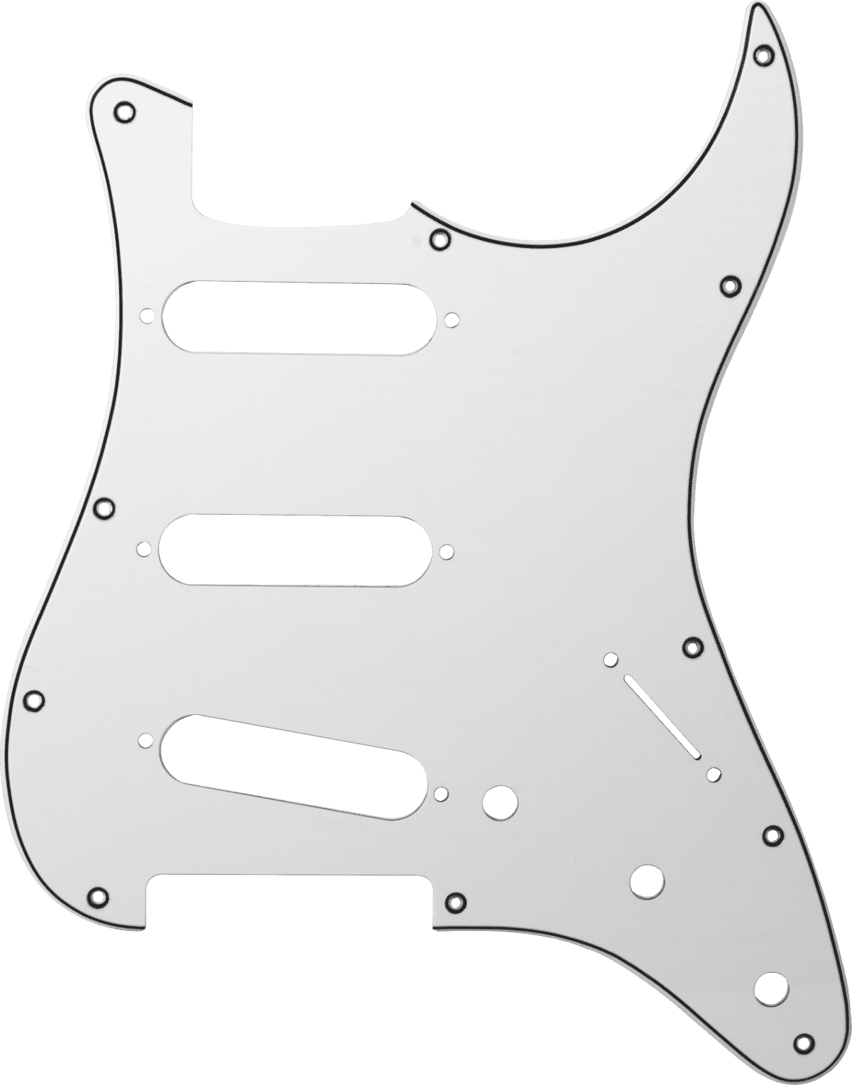 Stratocaster Style Pick Guard 3-Ply White/Black/White