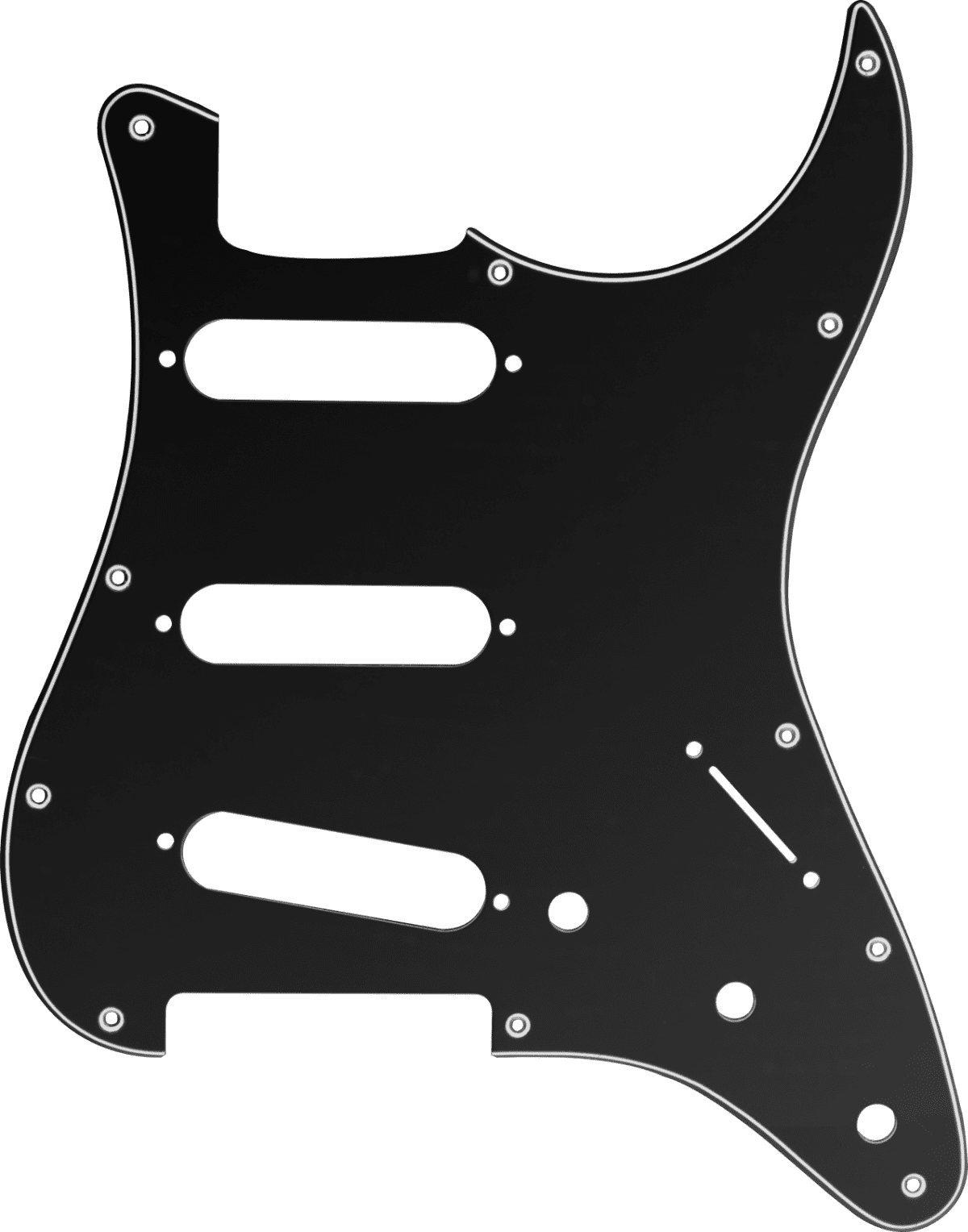 Stratocaster Style Pick Guard 3-Ply Black/White/Black
