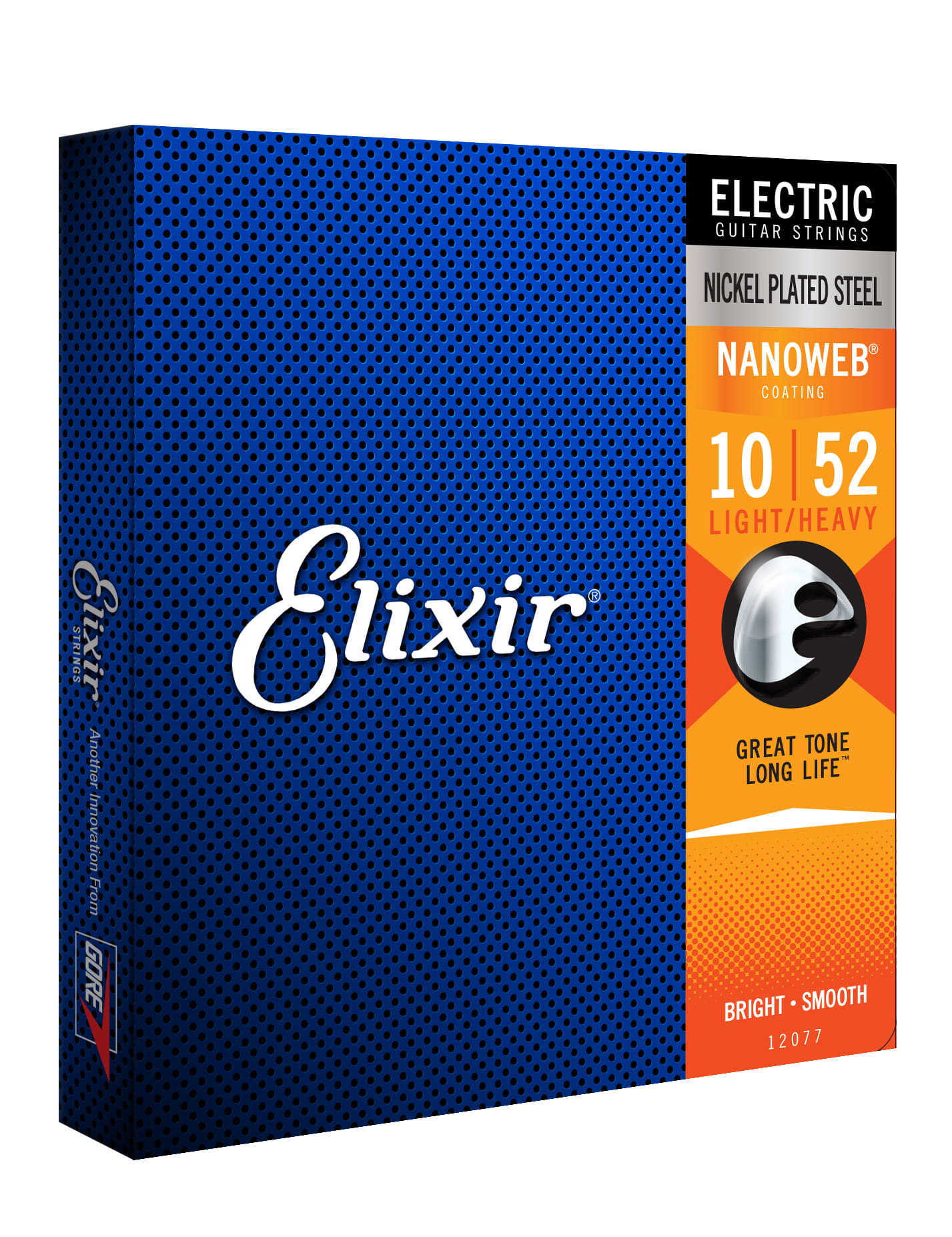 Elixir 12077 Light-Heavy Electric Nickel Plated Steel With Nanoweb Coating (.010 - .052)