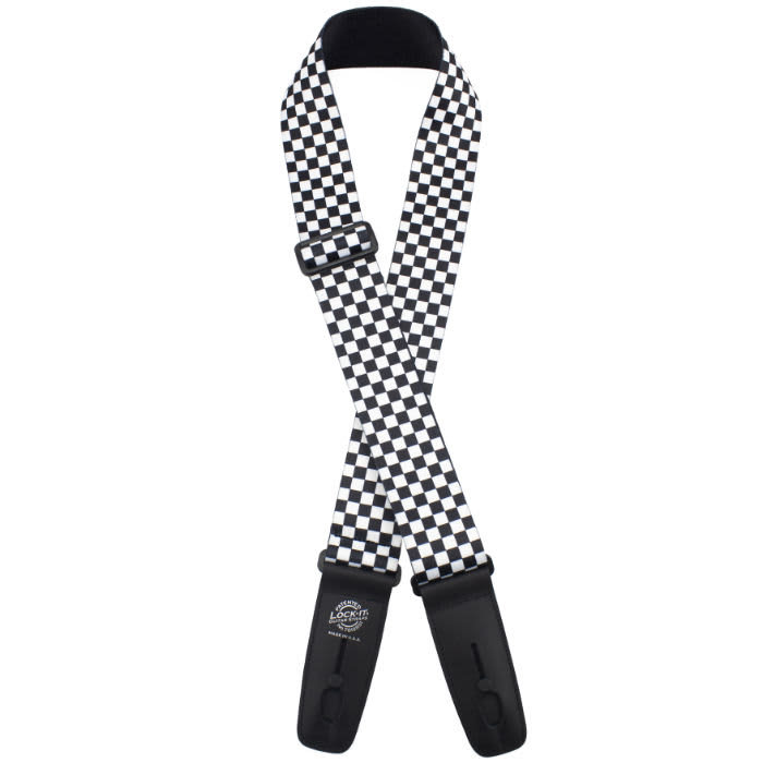 Lock-It LIS 102-S62 'Checkerboard' Poly Plush Series Guitar Strap