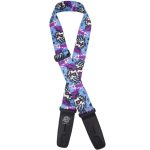 Lock-It LIS 105-S46 'Blue Violet Skull' Poly Plush Series Guitar Strap