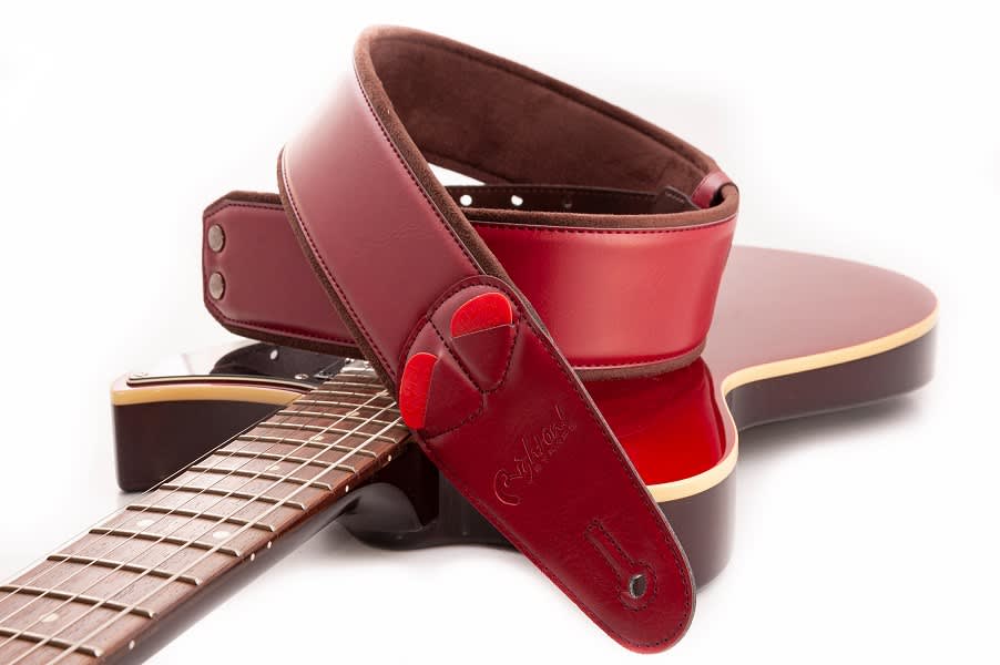 Right-On CHARM RD Steady Mojo Guitar Strap-Red