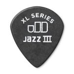 Dunlop 498R1.35 1.35mm Black Tortex® Jazz III Xl Guitar Pick (72/pack)