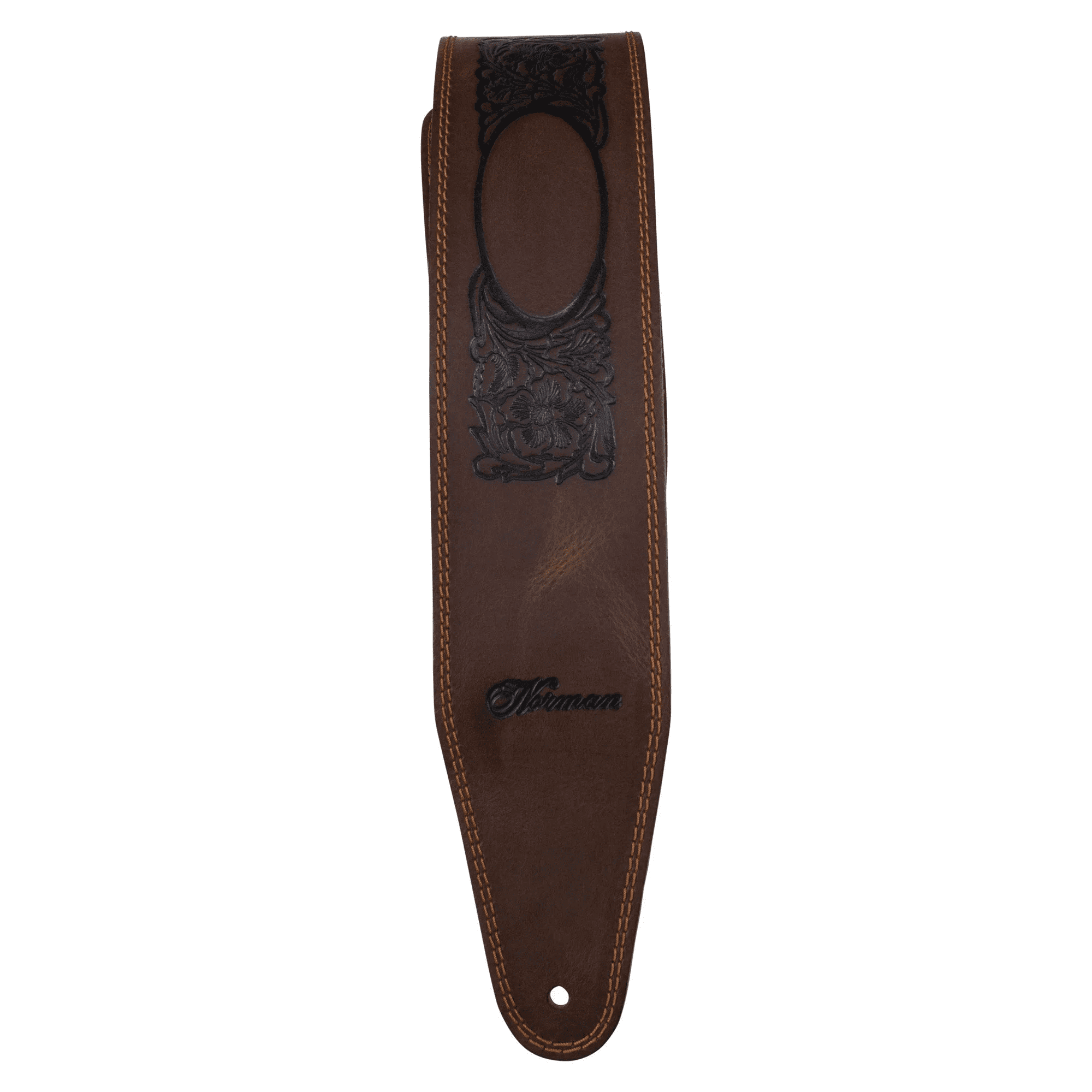 Norman 049875 Rodeo Brown Leather Guitar Strap