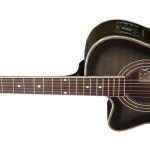 Oscar Schmidt OG10CEFTBLH-A Acoustic-Electric Guitar, Flame Trans Black