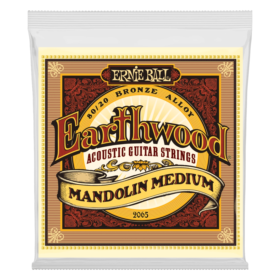 Ernie Ball 2065EB Earthwood Mandolin Medium Loop End 80/20 Bronze Strings 10-36