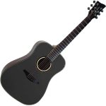 Jay Turser JTA53-SBK  3/4 Size Acoustic Guitar-Open Pore Black Finish