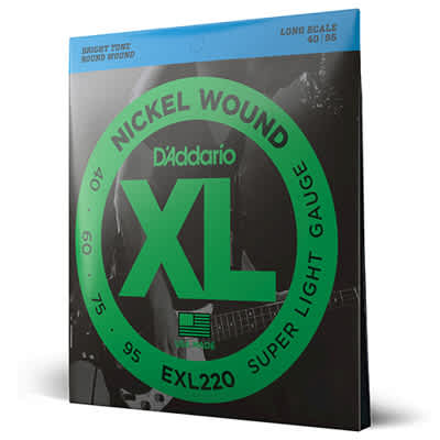 D'Addario EXL220 Nickel Round Wound Super Light Long Scale Bass Strings 40-95