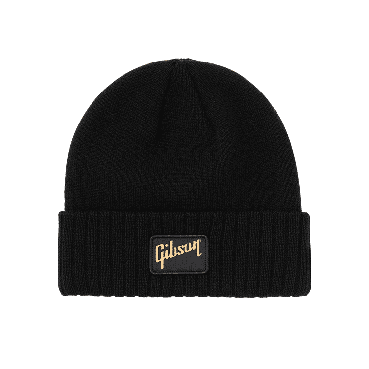 Gibson GHT-GRYBEANIE. Cuffed Black Beanie