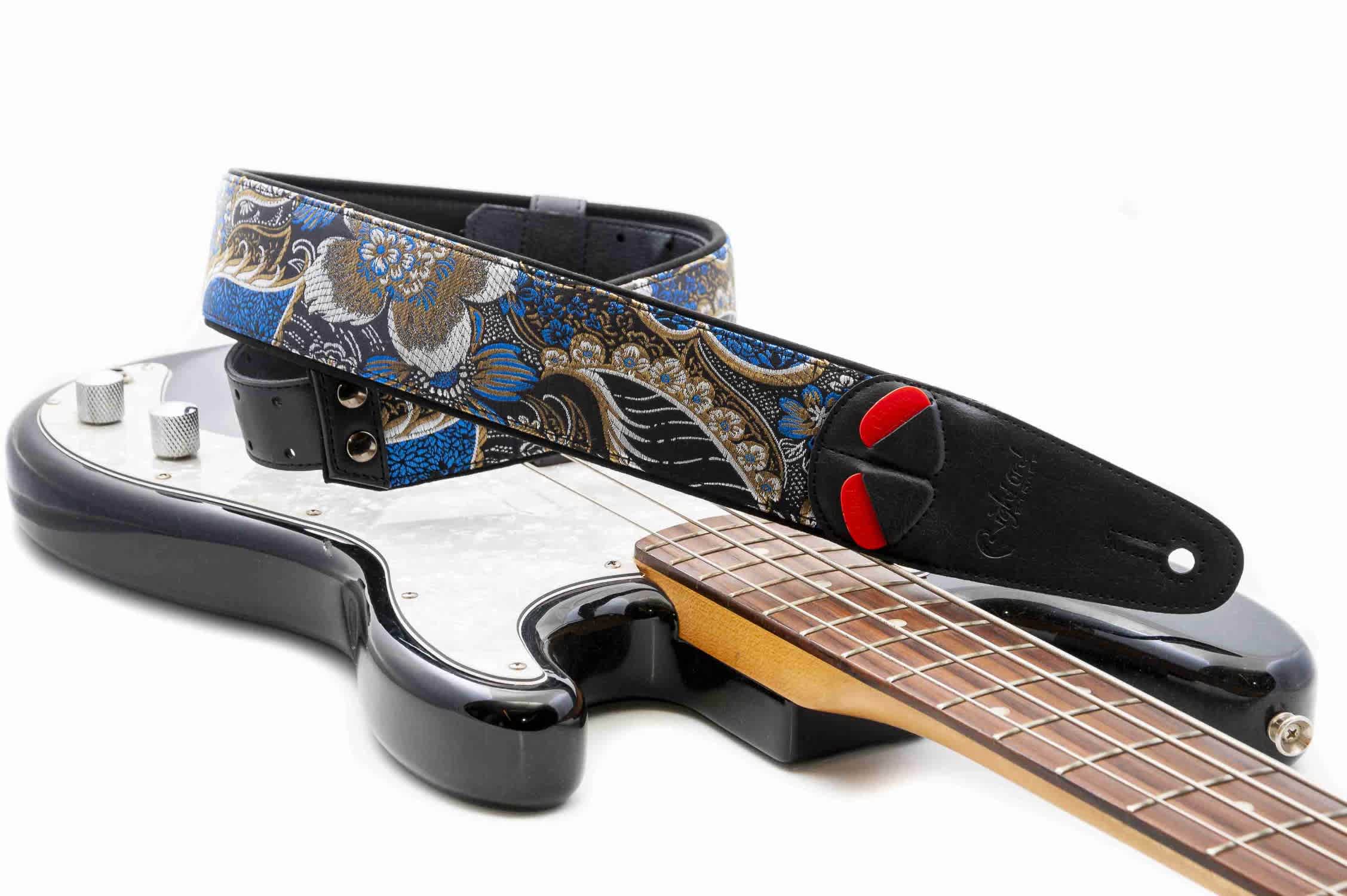Right-On HOKKAIDO Black Guitar Strap
