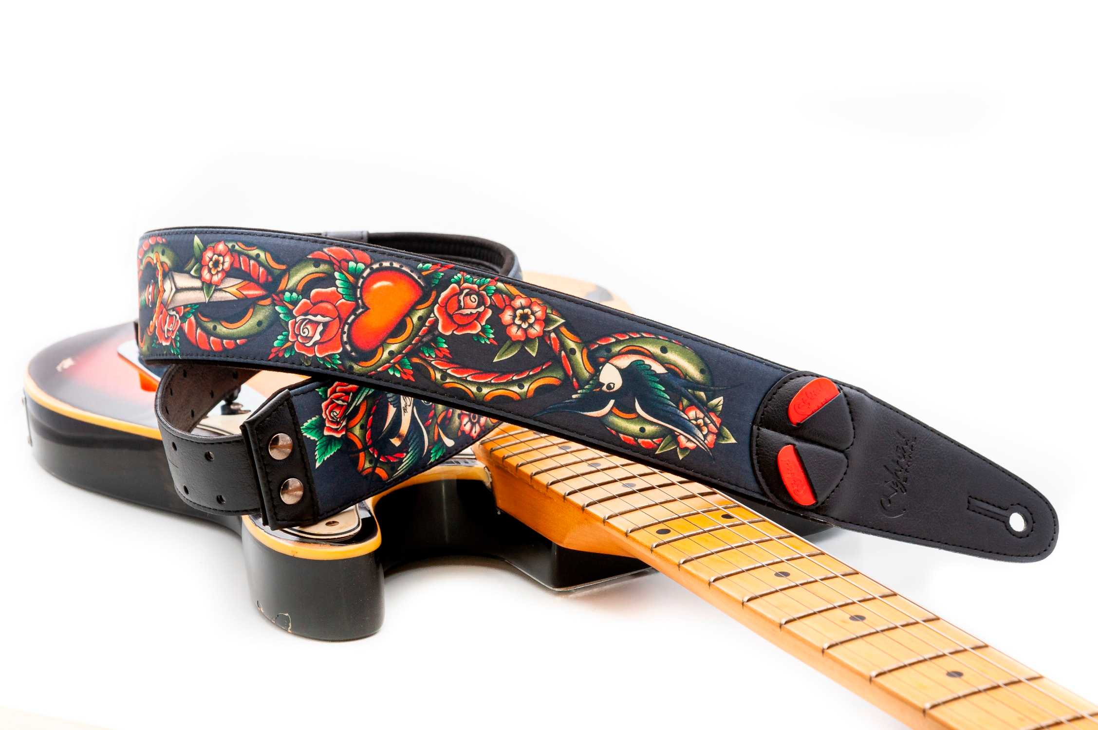 Right-On TATTOO Guitar Strap-Black