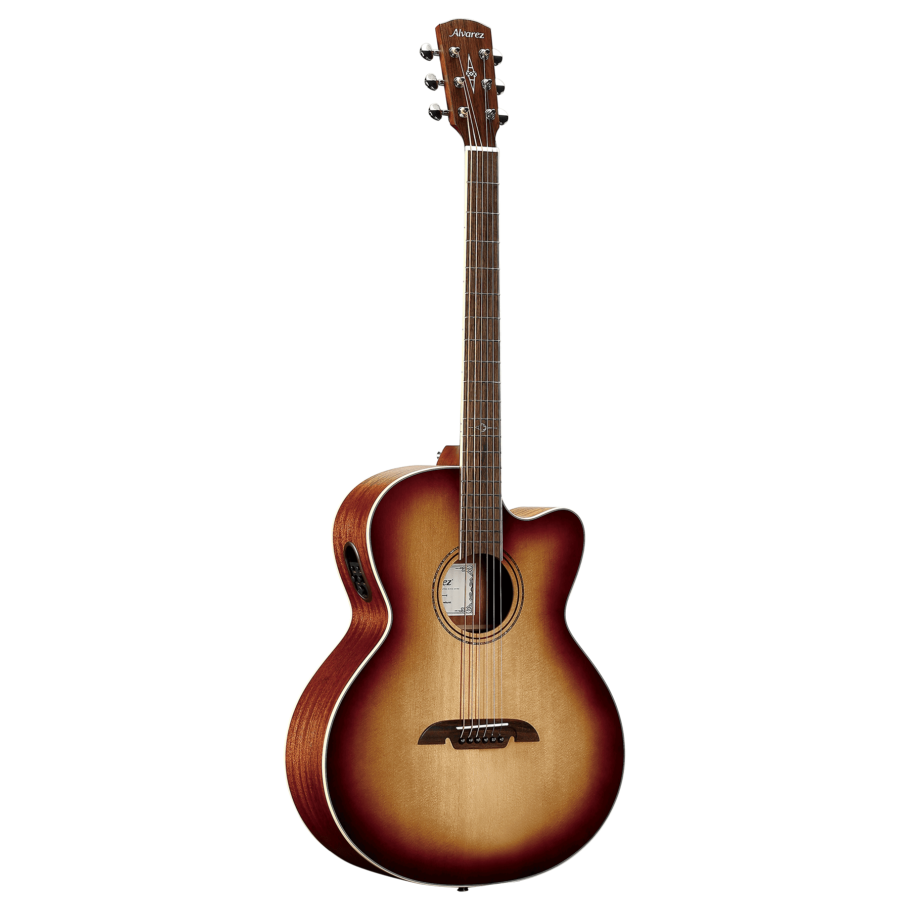 Alvarez ABT60CESHB Baritone Cutaway  Acoustic/Electric Guitar-Shadowburst
