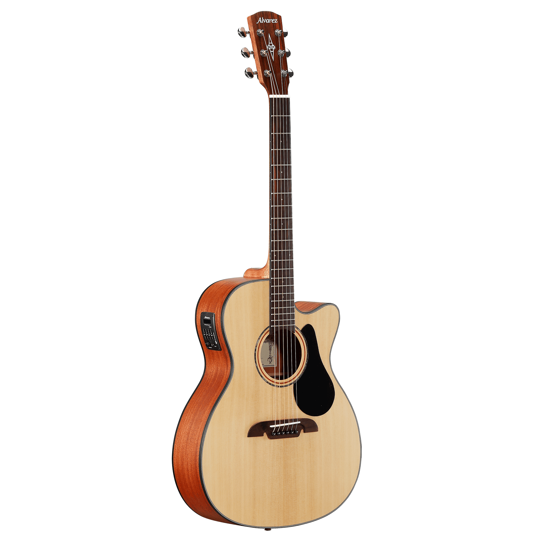 Alvarez AF30CE Folk/OM guitar with Sitka spruce top - Natural Satin