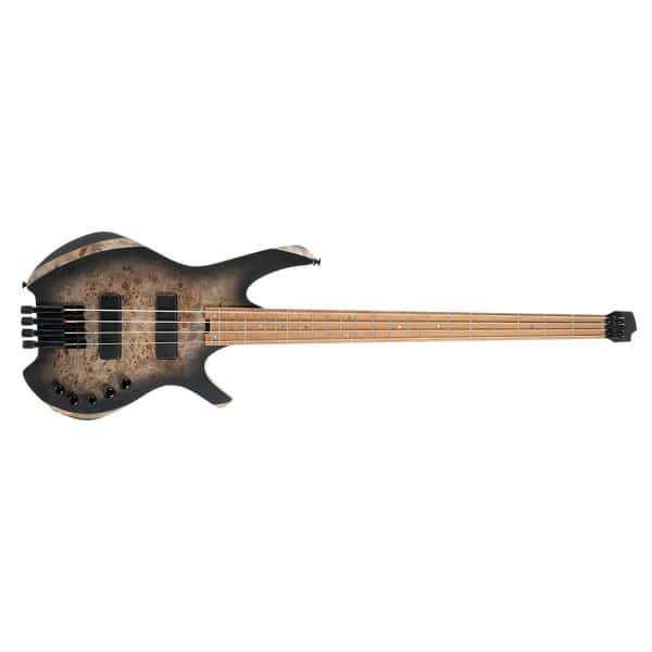 Cort SPACE4-BAG-SDB Space 4 Artisan Series Headless 4-String Electric Bass With Bag, Star Dust Black